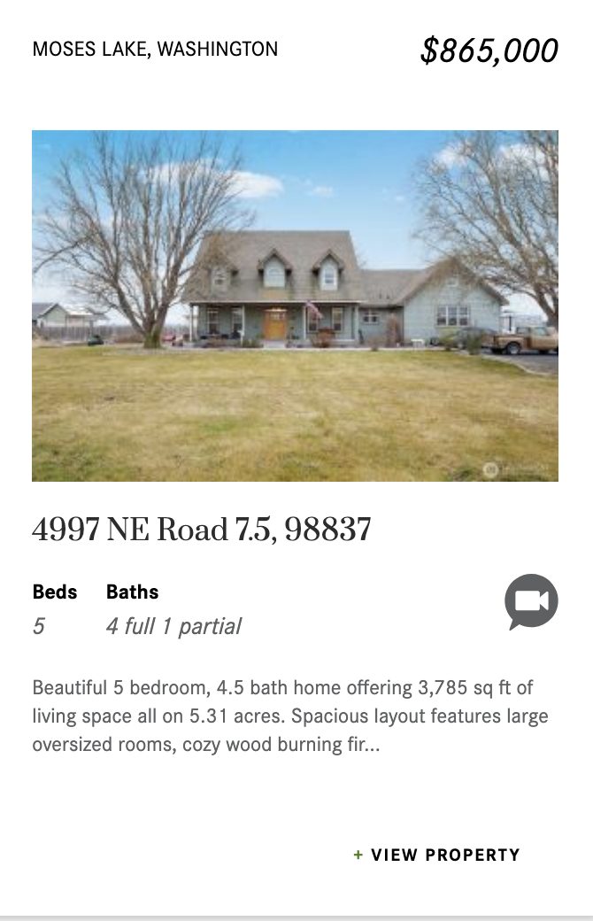 4997 NE Road 7.5, Moses Lake WA